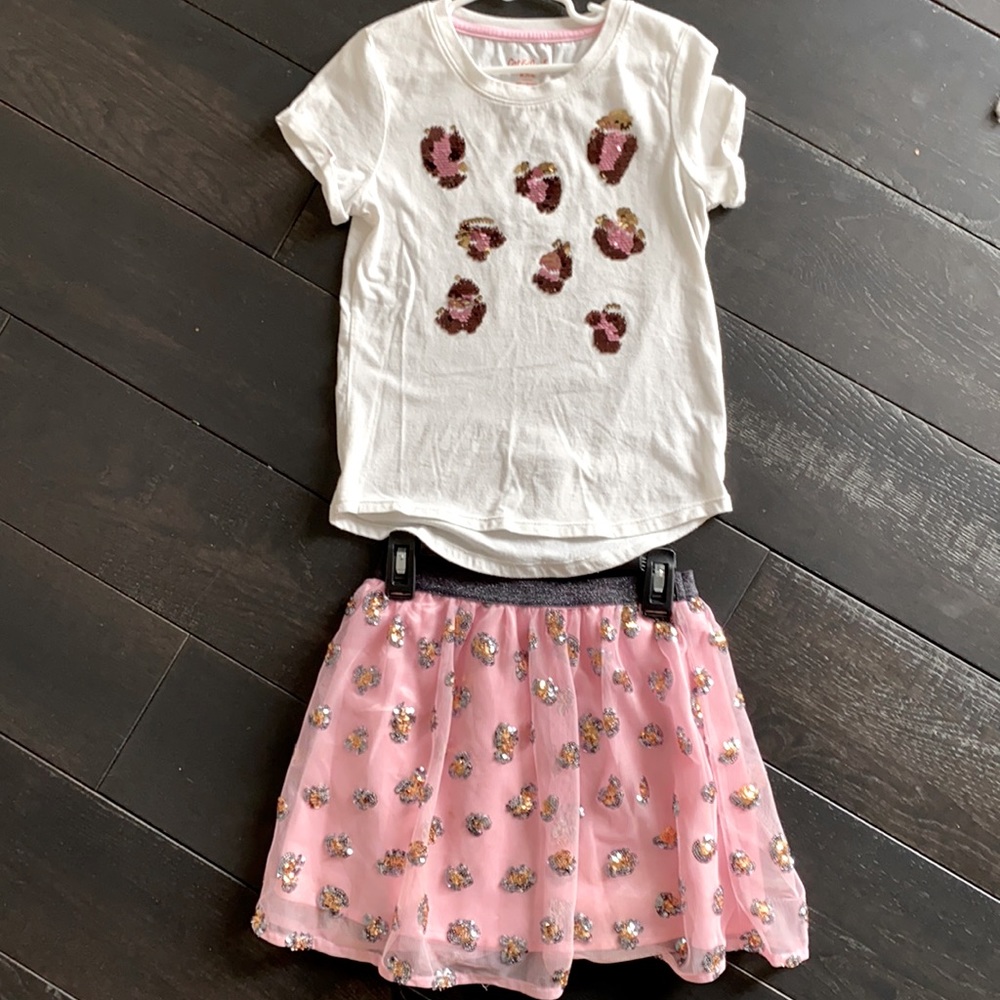 Cat & Jack Leopard print set Medium & Small